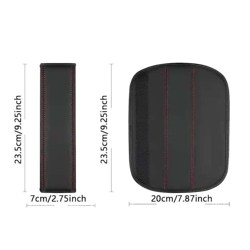Transform Your Drive with Our Premium Anti-Slip PU Leather Car Seat Belt Shoulder Cover - Universal Fit for Honda Civic and More!