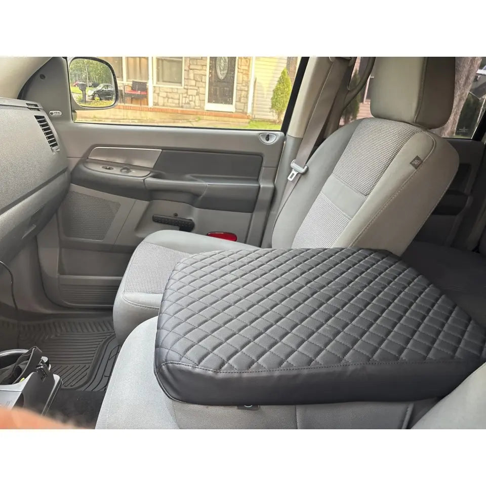 Custom Fit Center Console Cover for 2002-2012 Ram 1500, 2500, 3500 Jump Seat Console, 2013-2024 Ram Comfortable Armrest Protector, Customized Car Interior Accessory, Vehicle Accessories, Car Accessories