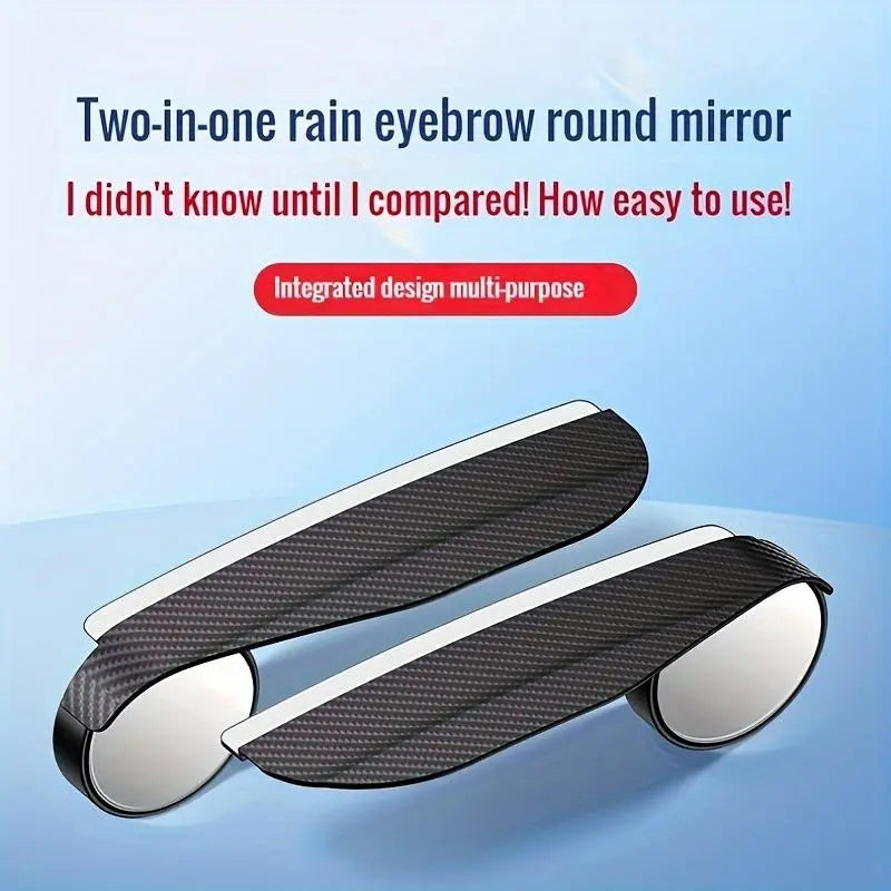 Elevate Your Driving Experience with Our Stylish Carbon Fiber Car Side Mirror Rain Cover & Blind Spot Mirror - Easy Installation for Enhanced Safety