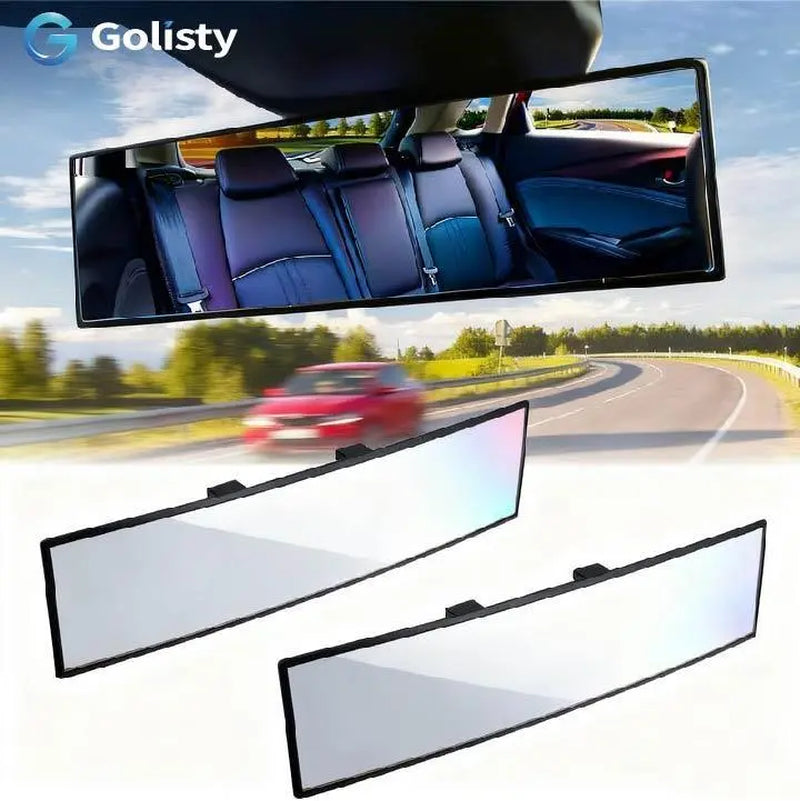Experience Unmatched Safety with Our Universal 11.81 Inch Panoramic Convex Rear View Mirror - Perfect for Cars, SUVs, and Trucks!