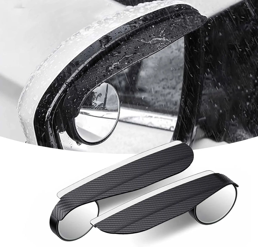 Elevate Your Driving Experience with Our Stylish Carbon Fiber Car Side Mirror Rain Cover & Blind Spot Mirror - Easy Installation for Enhanced Safety