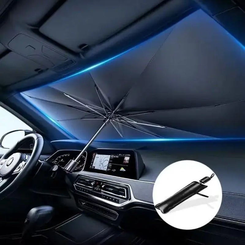 Ultimate Foldable Anti-UV Windshield Sunshade – Multipurpose Car Front Window Heat Shield for Sedans, SUVs, and Pickup Trucks (55"X31")