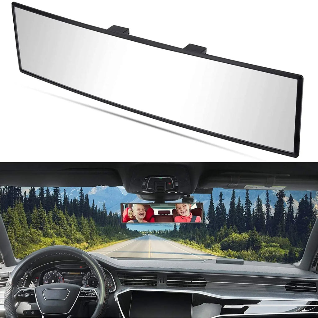 Experience Unmatched Safety with Our Universal 11.81 Inch Panoramic Convex Rear View Mirror - Perfect for Cars, SUVs, and Trucks!