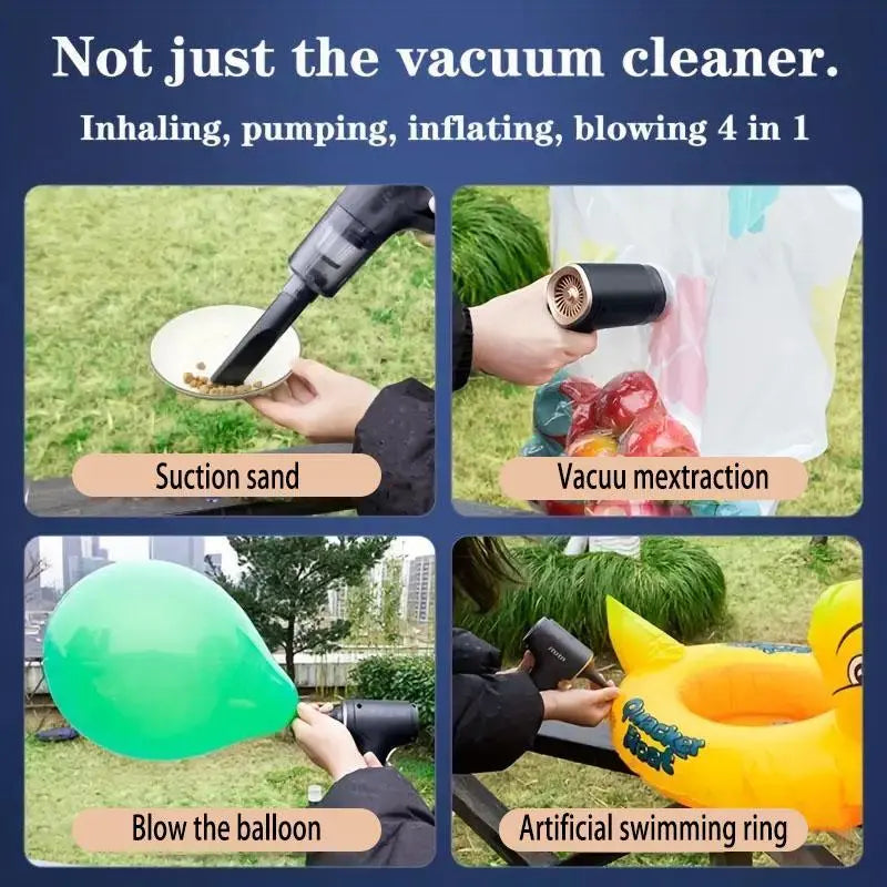 Cordless Car Vacuum Cleaner - Ultimate 4-in-1 Cleaning Solution for Cars, Homes, Offices & Pets with Powerful Suction