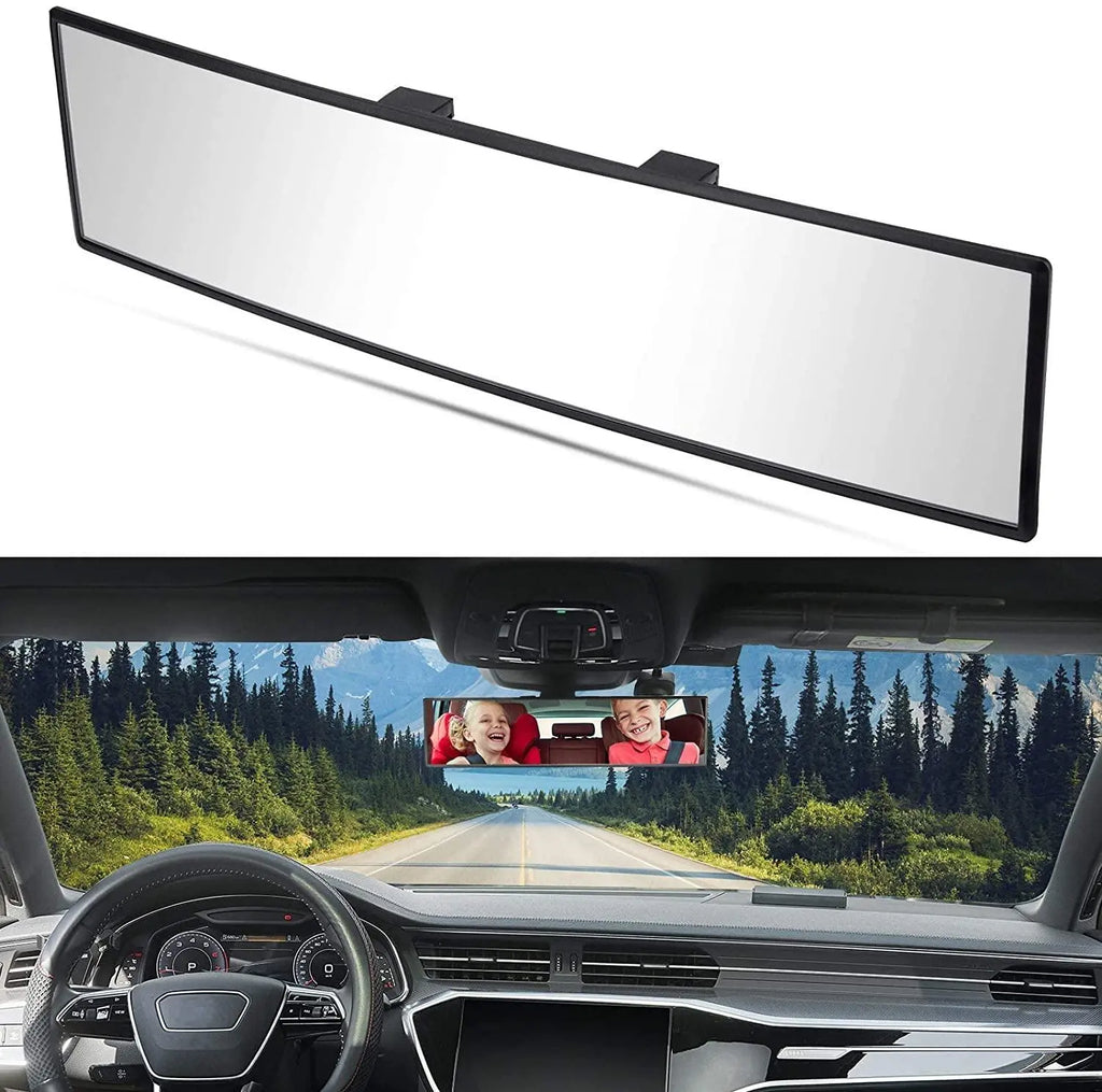 Experience Unmatched Safety with Our Universal 11.81 Inch Panoramic Convex Rear View Mirror - Perfect for Cars, SUVs, and Trucks!
